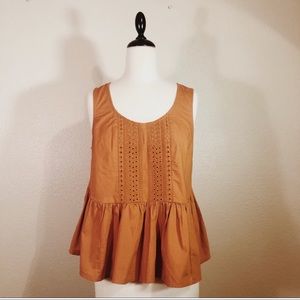 Anthropologie Sleeveless Peplum Top